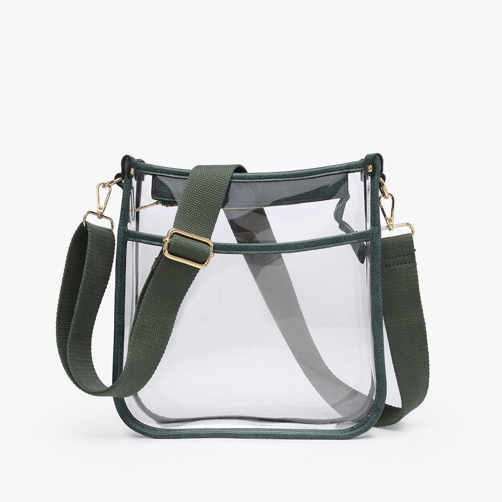 Posie Clear Crossbody w/ Vegan Leather Fall-Winter Jen & Co.