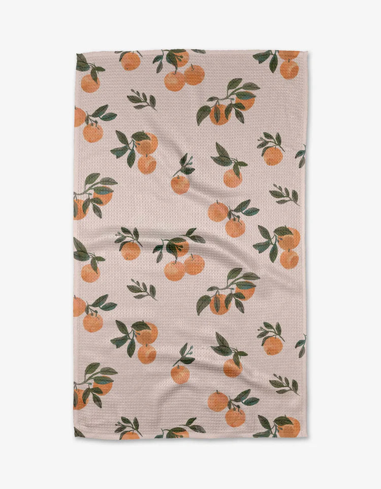 Kitchen Tea Towel - Pretty In Peach GEOMETRY