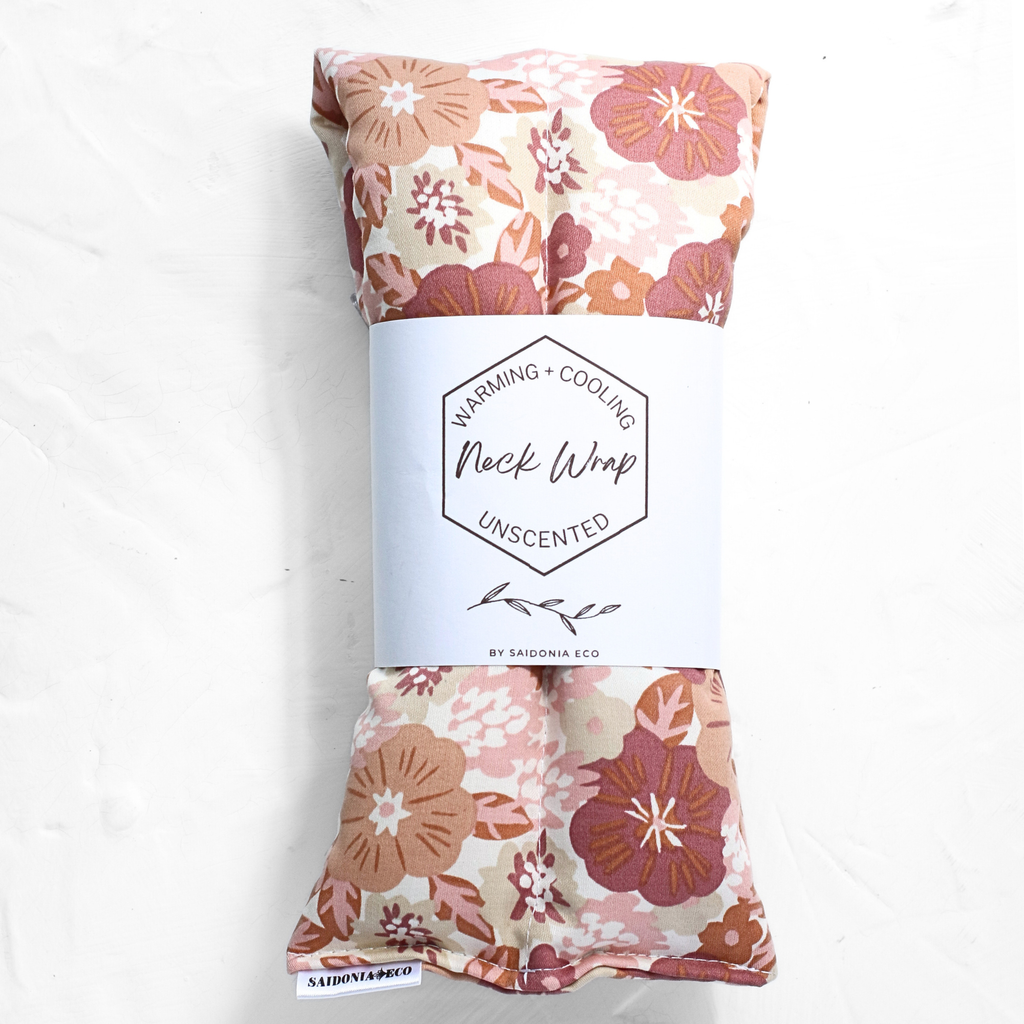 Heating & Cooling Neck/Body Wrap - Mauve Flowers