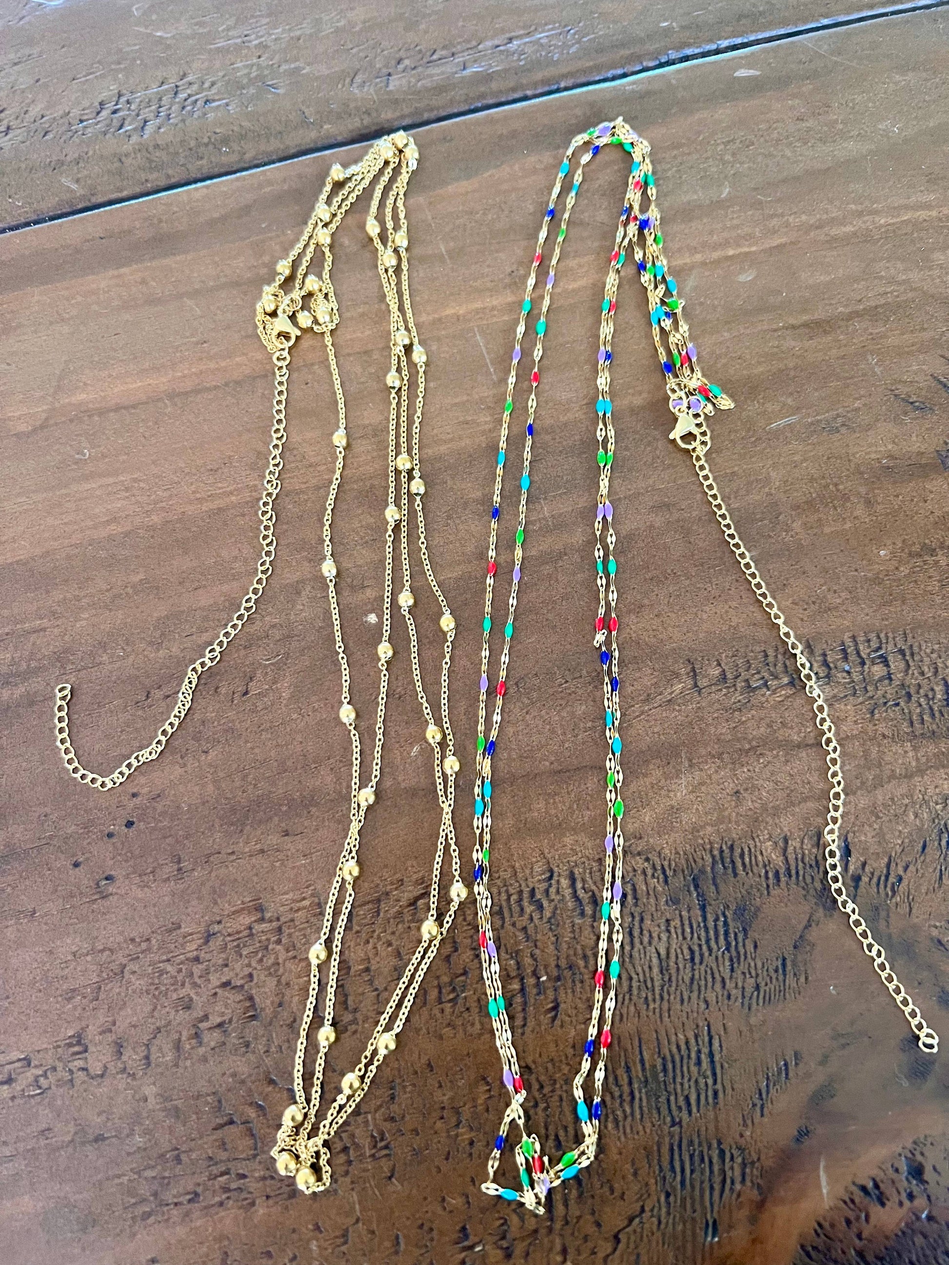 Waterproof body chain: Multi-colored beads Core bubs & sass