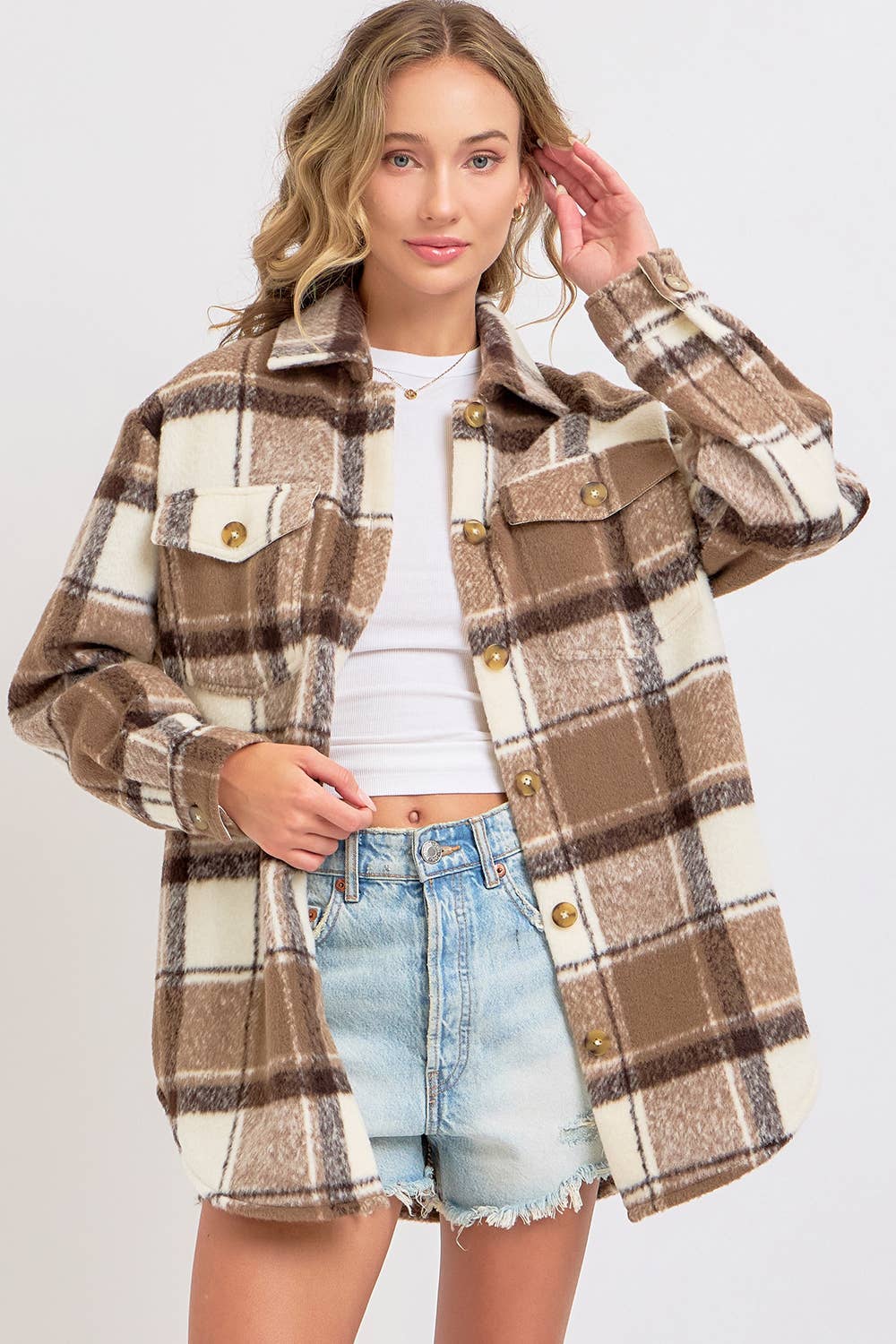 PLAID SHACKET/ JACKET