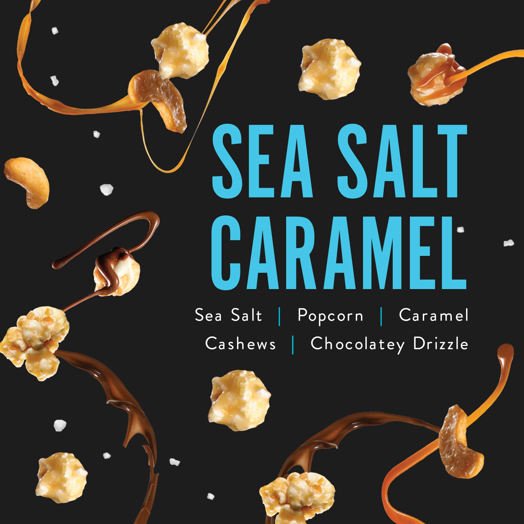 Sea Salt Caramel 19 oz canister | Chocolate Popcorn Core Funky Chunky