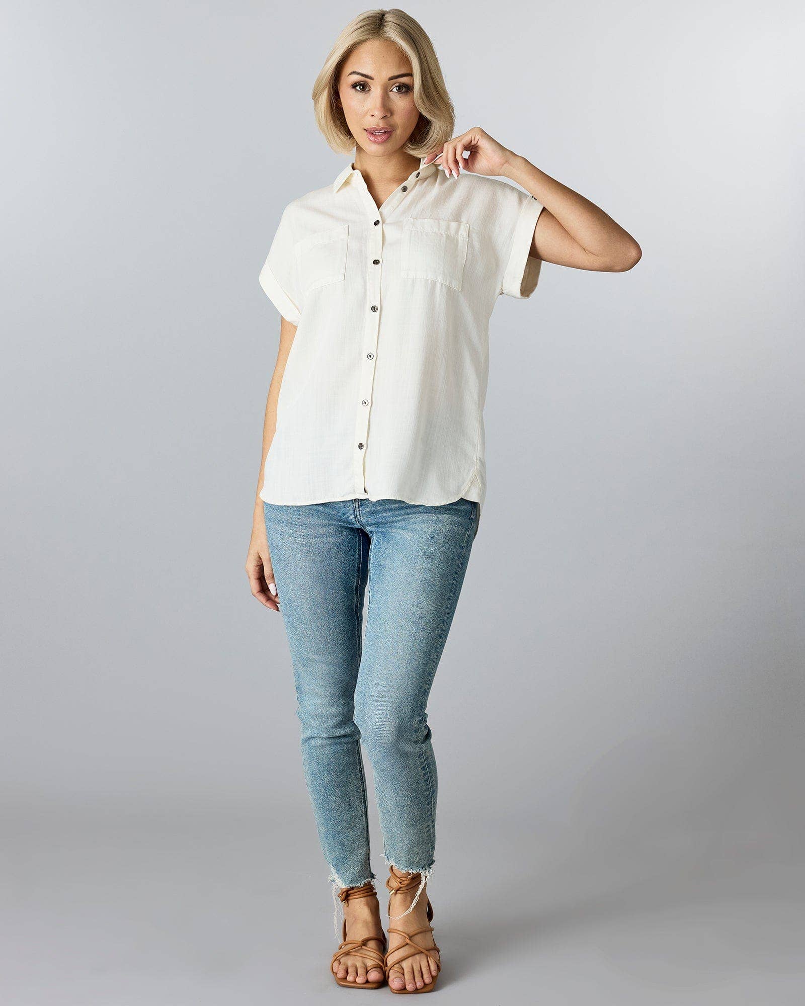 Aspen Button-Up Blouse Spring-Summer Downeast