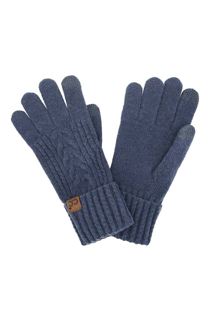 Hana - 12pairs C.C Cable Knit Winter Gloves  Hana