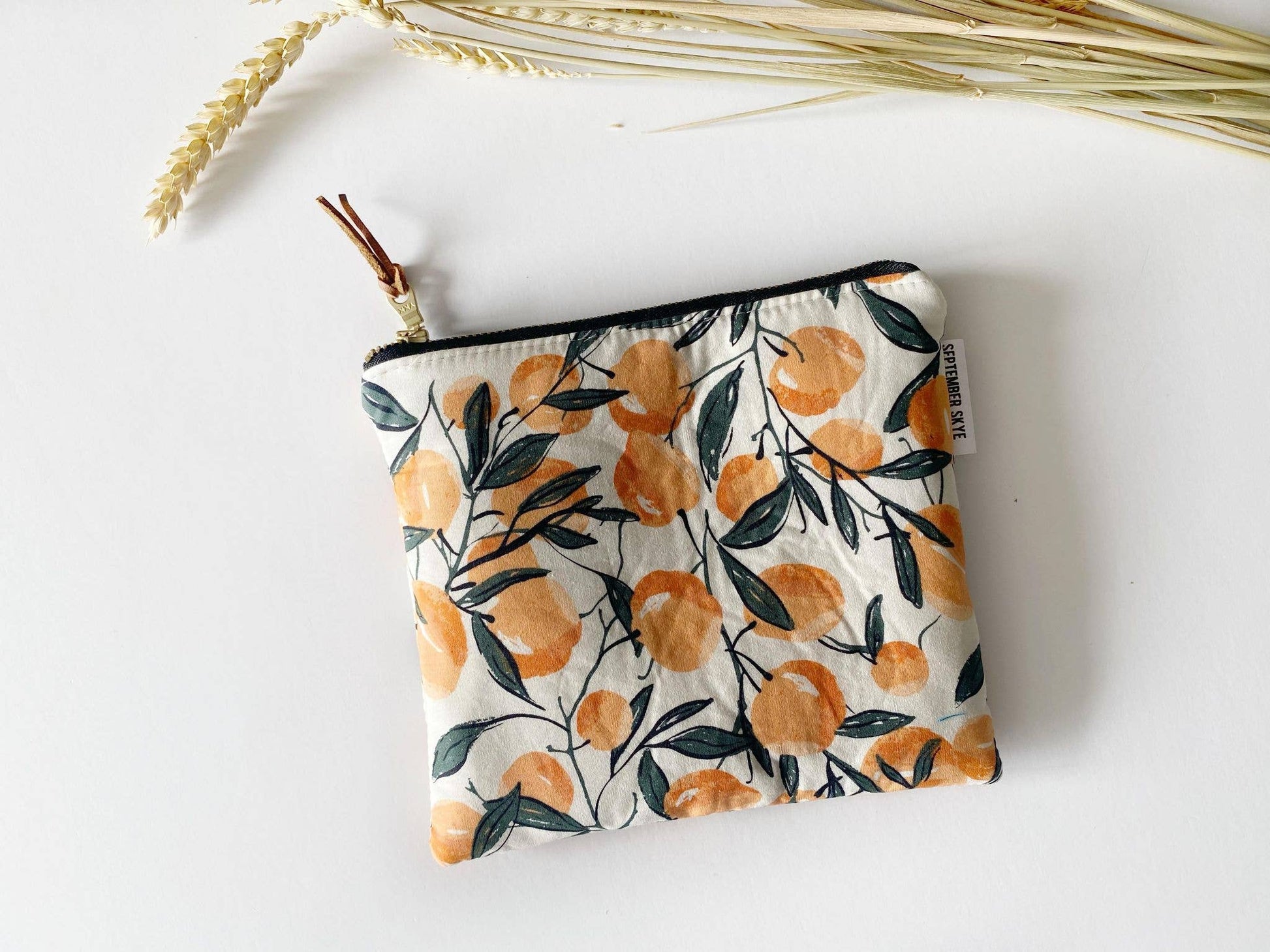 Peach Simple Zip Pouch Fall-Winter September Skye Bags & Accessories