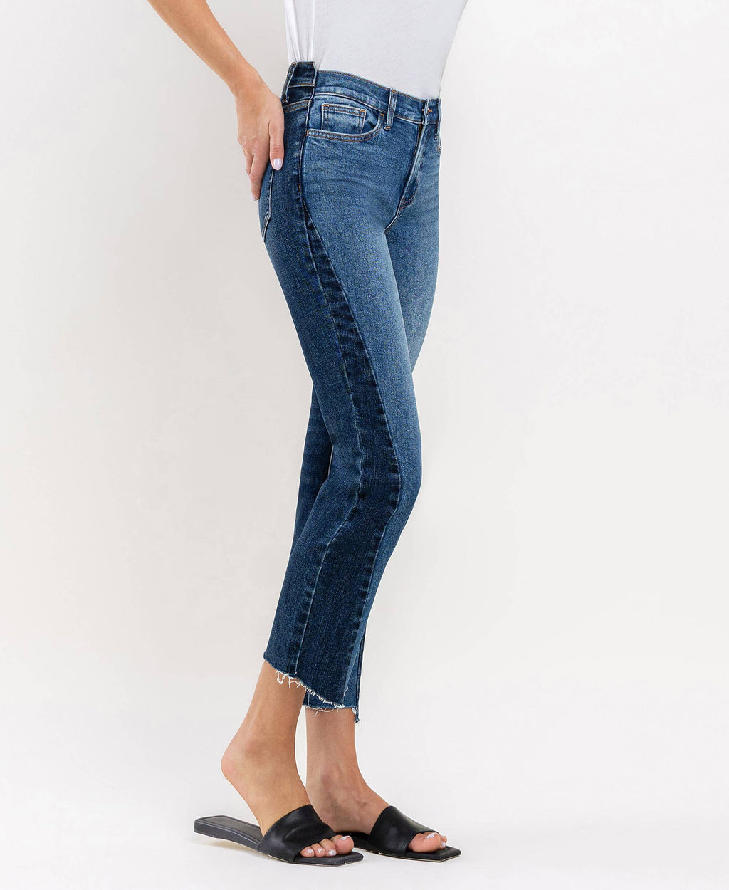 COLOR BLOCK STRAIGHT JEANS T6099
