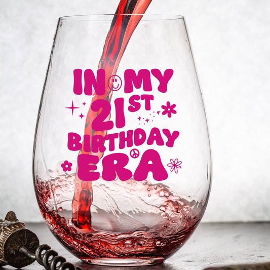 In My 21st Birthday Era Wine Glass Core Cedar Crate Market