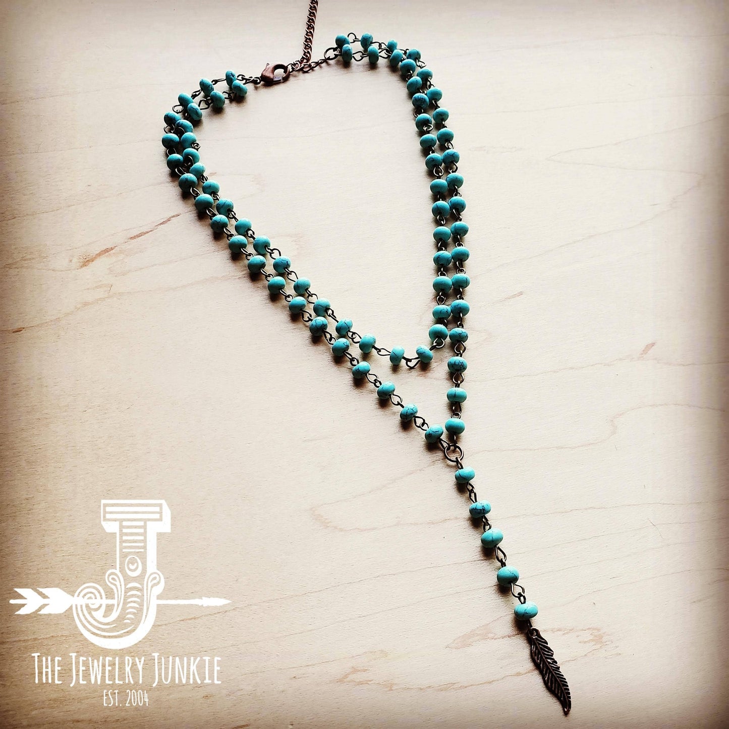 Double Strand Lariat Turquoise Necklace Spring-Summer The Jewelry Junkie