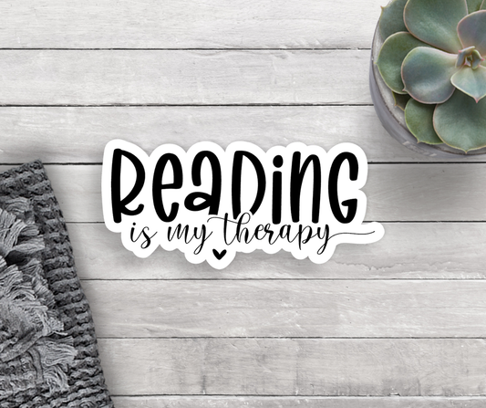 Reading Is My Therapy Vinyl Sticker Core Expression Design Co