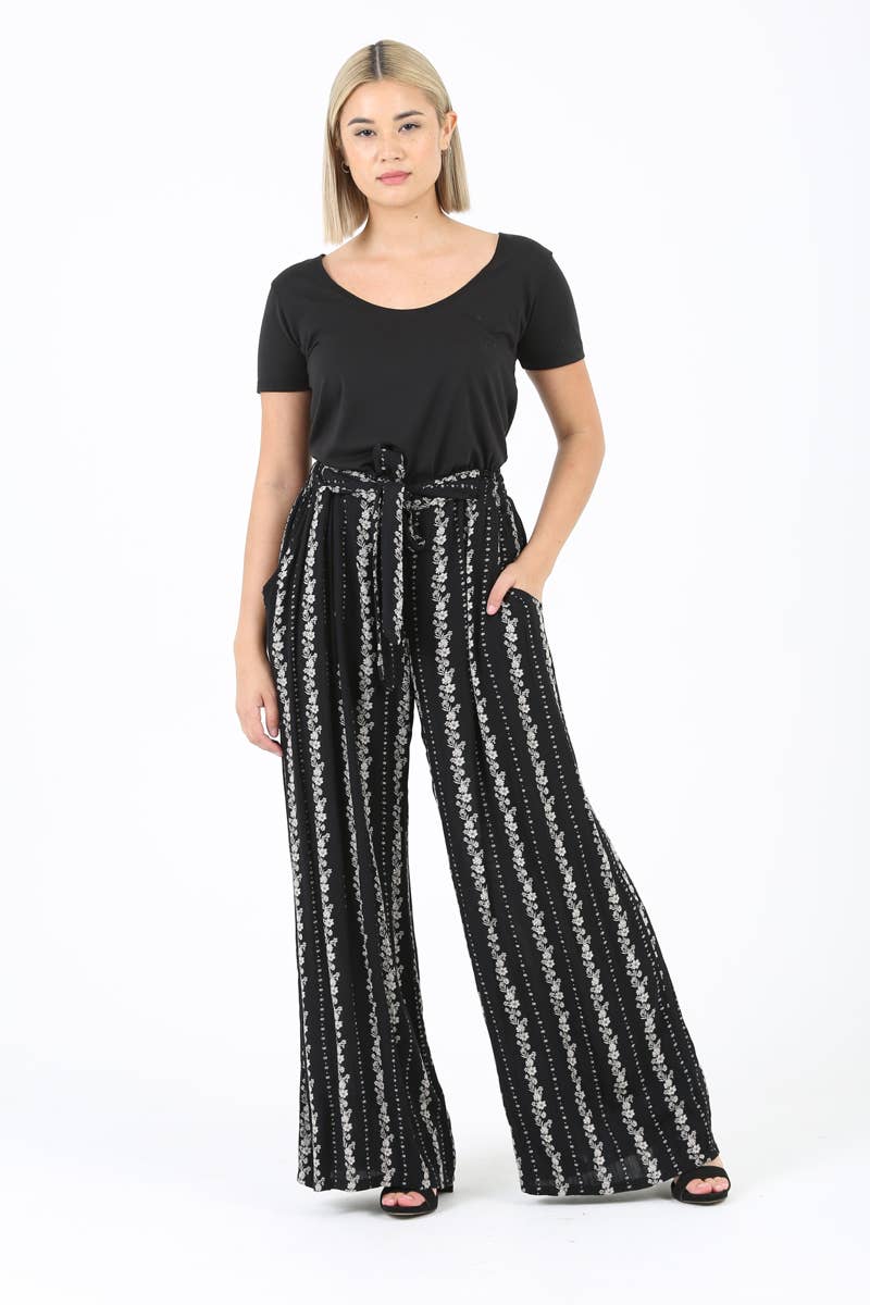 TIE WAIST WIDE LEG PANTS Spring-Summer Nostalgia