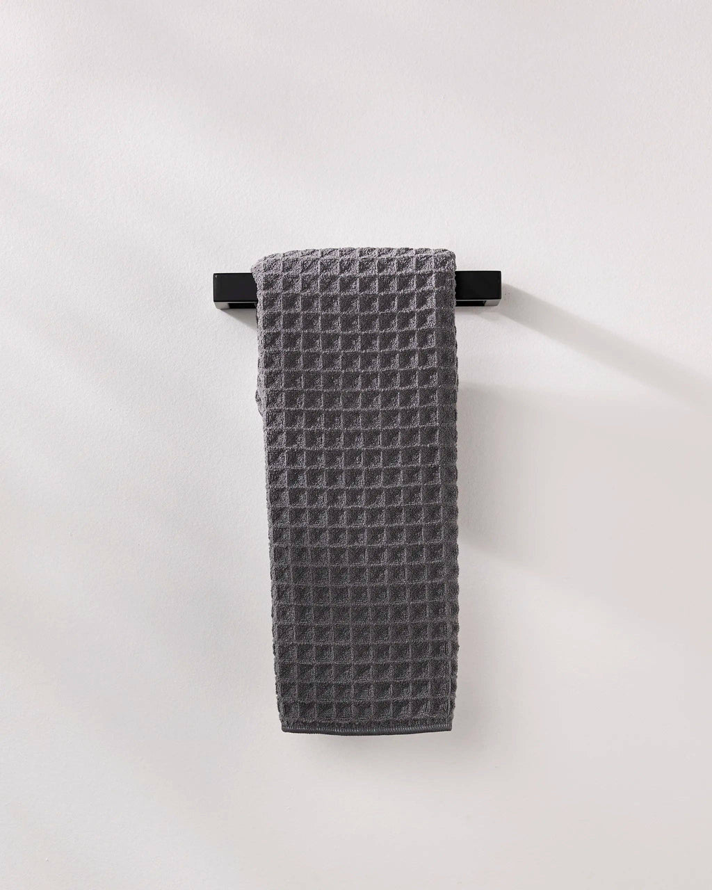 Geometry - Charcoal Waffle Hand Towel