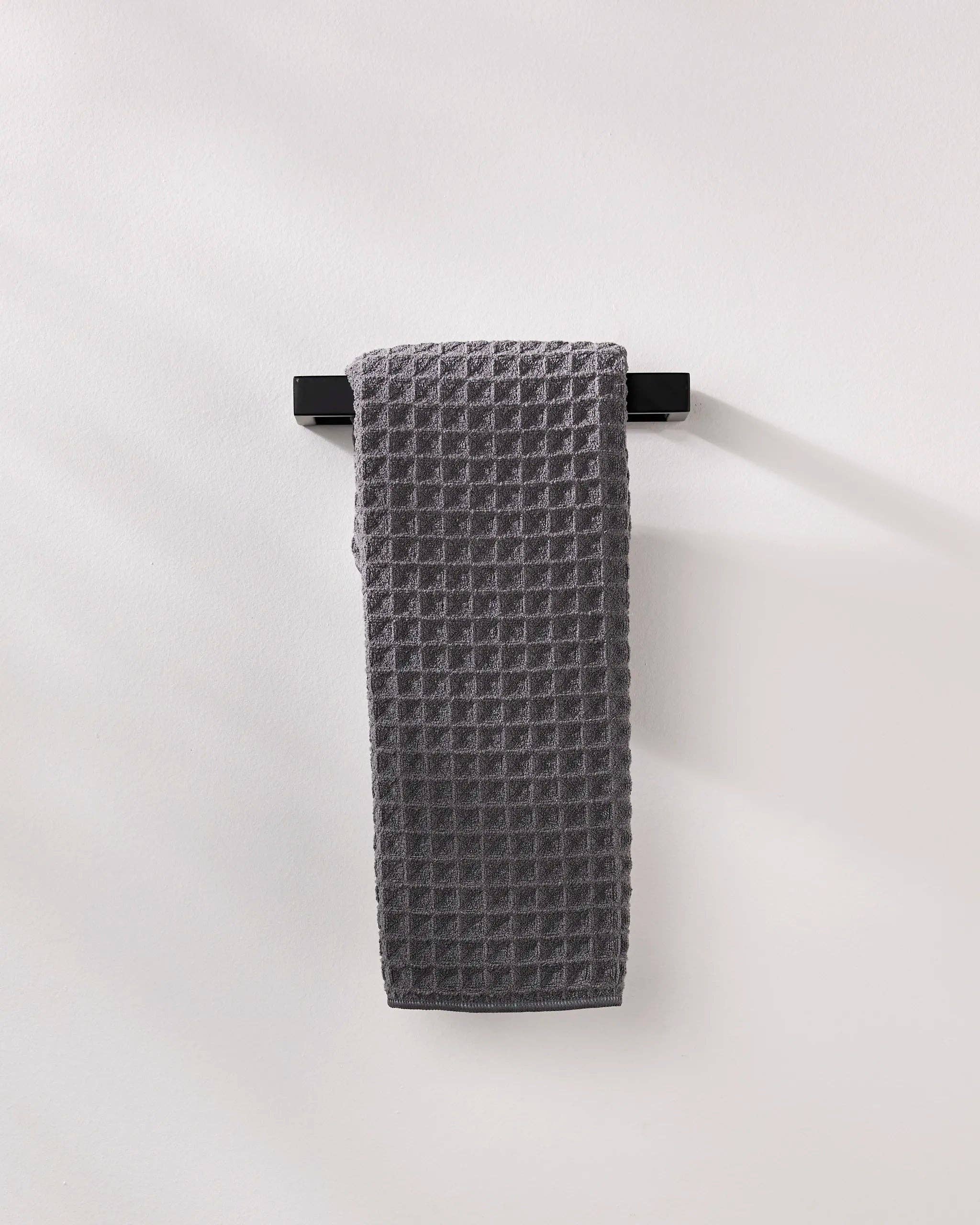 Geometry - Charcoal Waffle Hand Towel