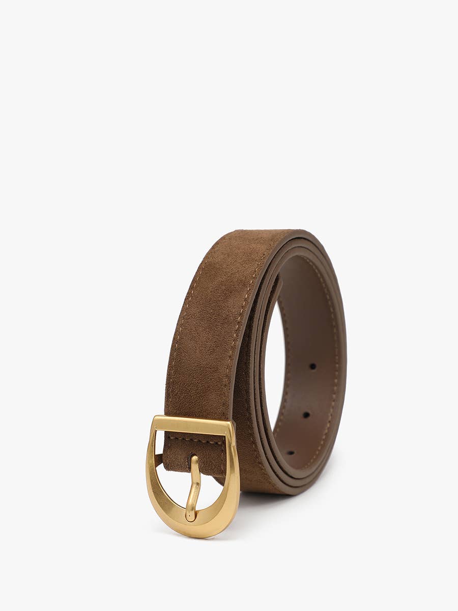 Jen & Co. - Faux Suede Belt w/ Antique Buckle | BELT2902