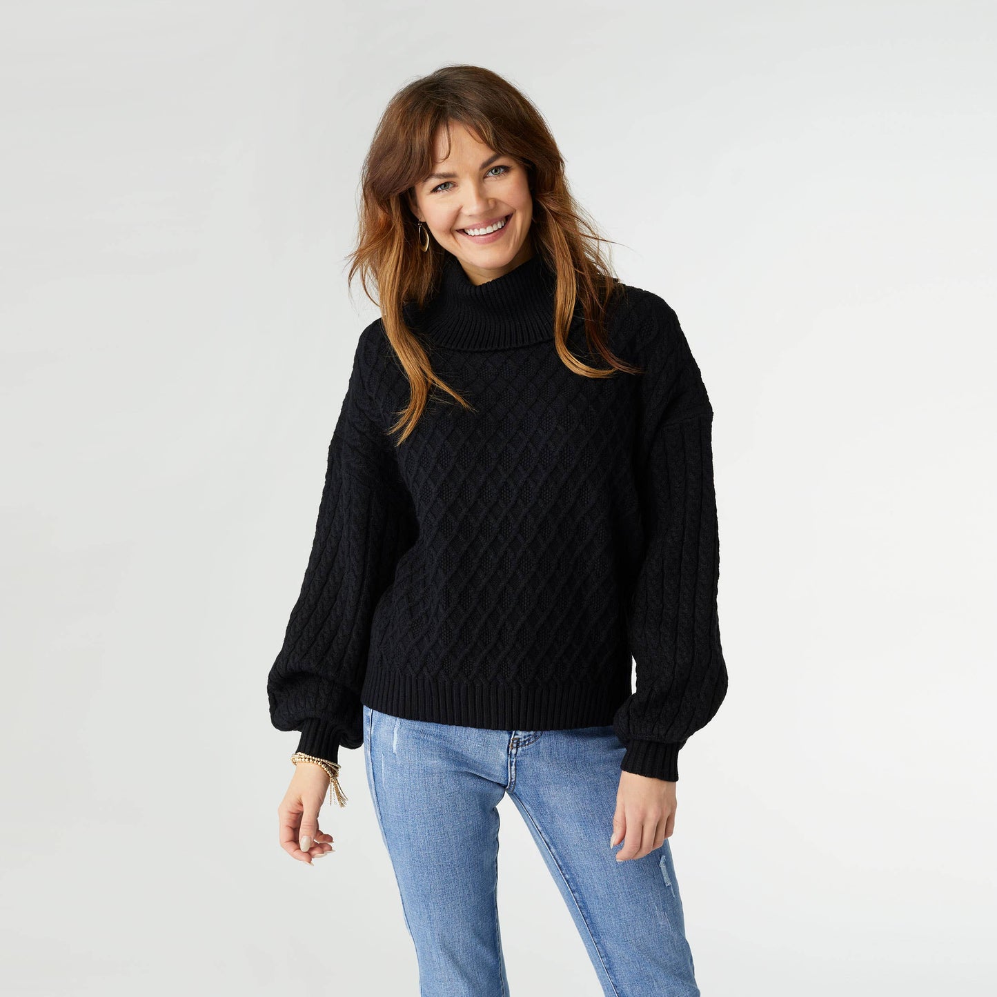 Maren Cable Knit Turtleneck Sweater Fall-Winter COCO + CARMEN