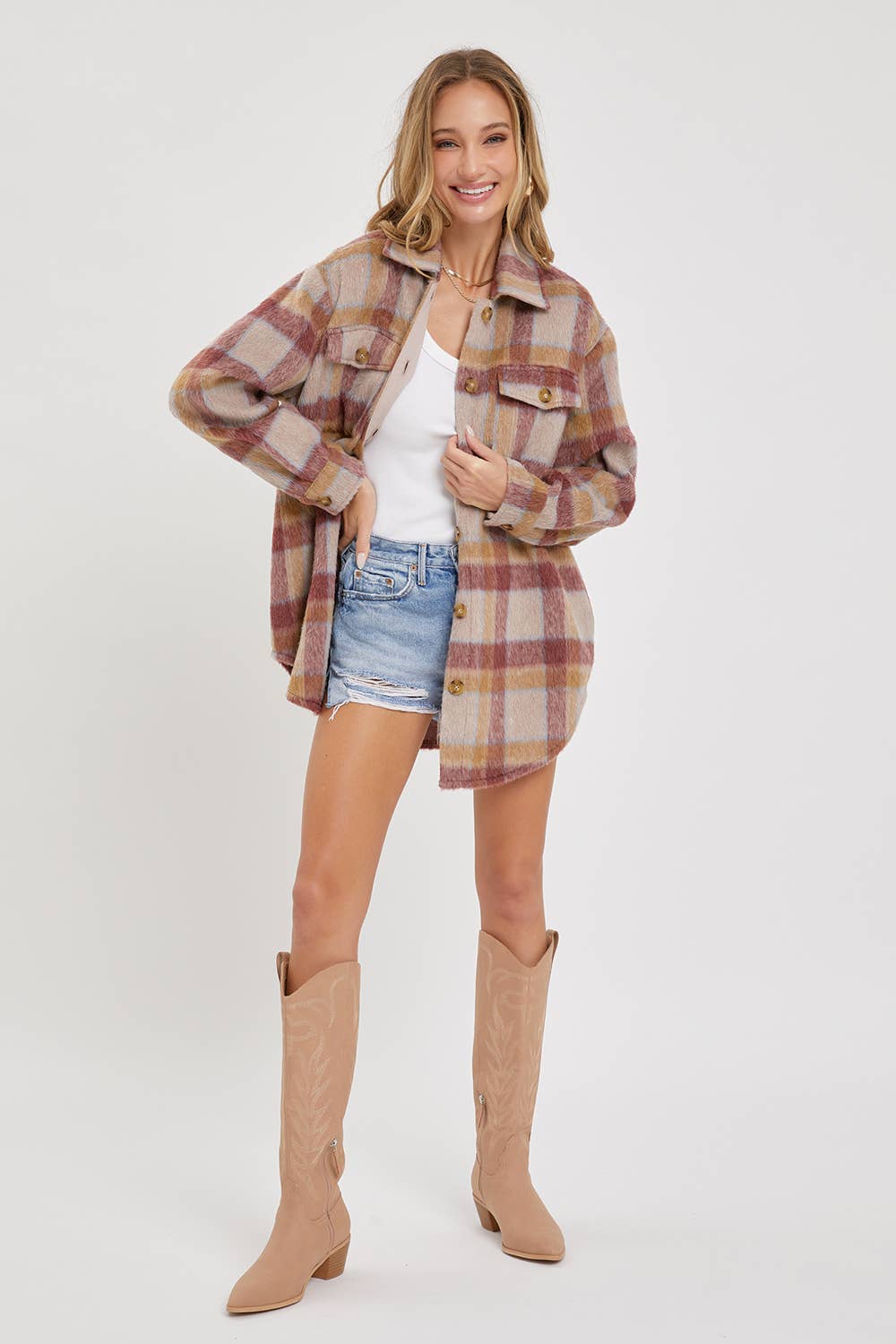 OUTERWEAR CLASSIC PLAID SHACKET/JACKET