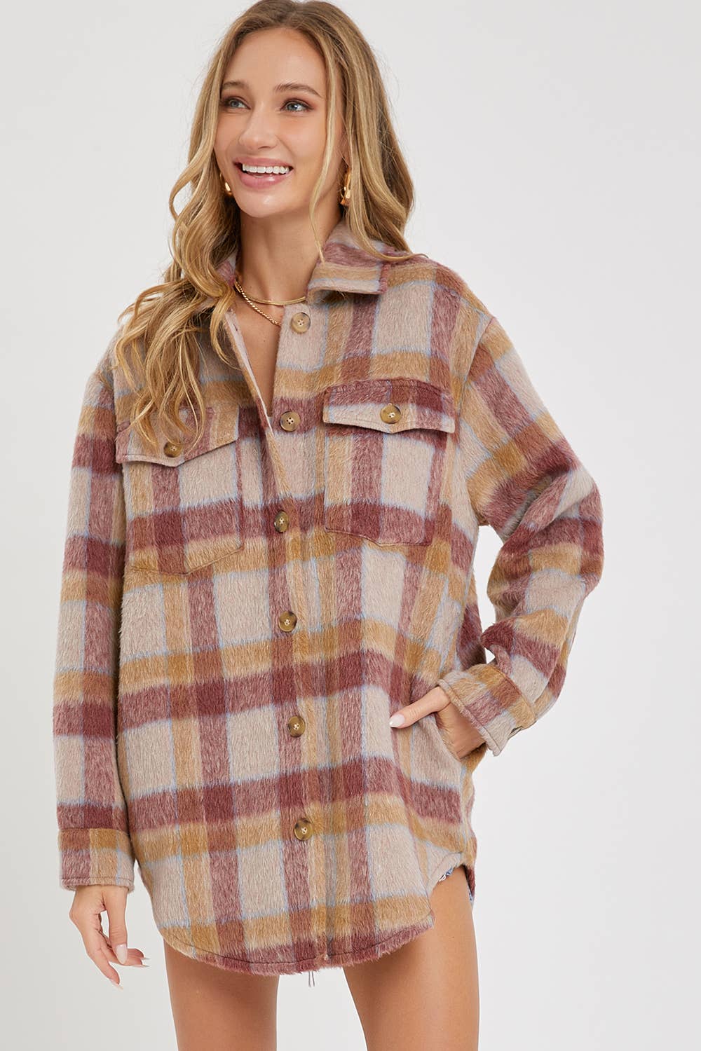 OUTERWEAR CLASSIC PLAID SHACKET/JACKET