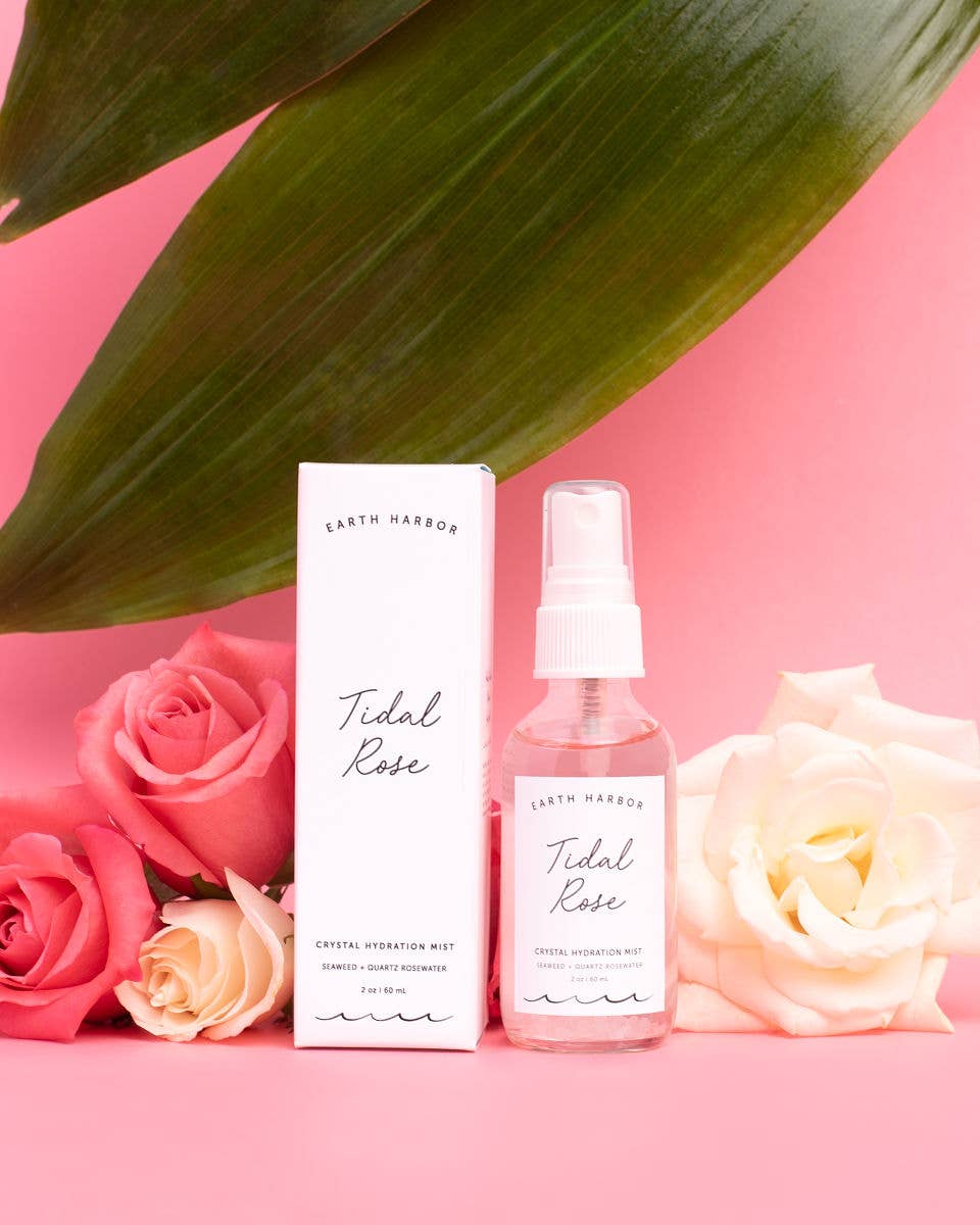 Hydration Mist: Rose Water + Rose Quartz Core Earth Harbor Naturals