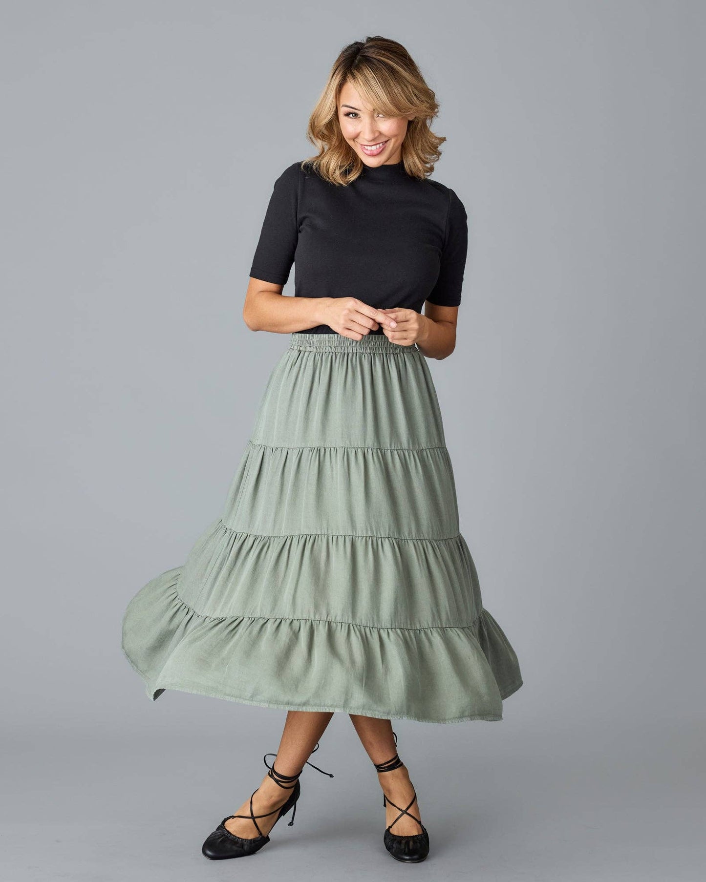 Jane Skirt  in Sage Fall-Winter Downeast