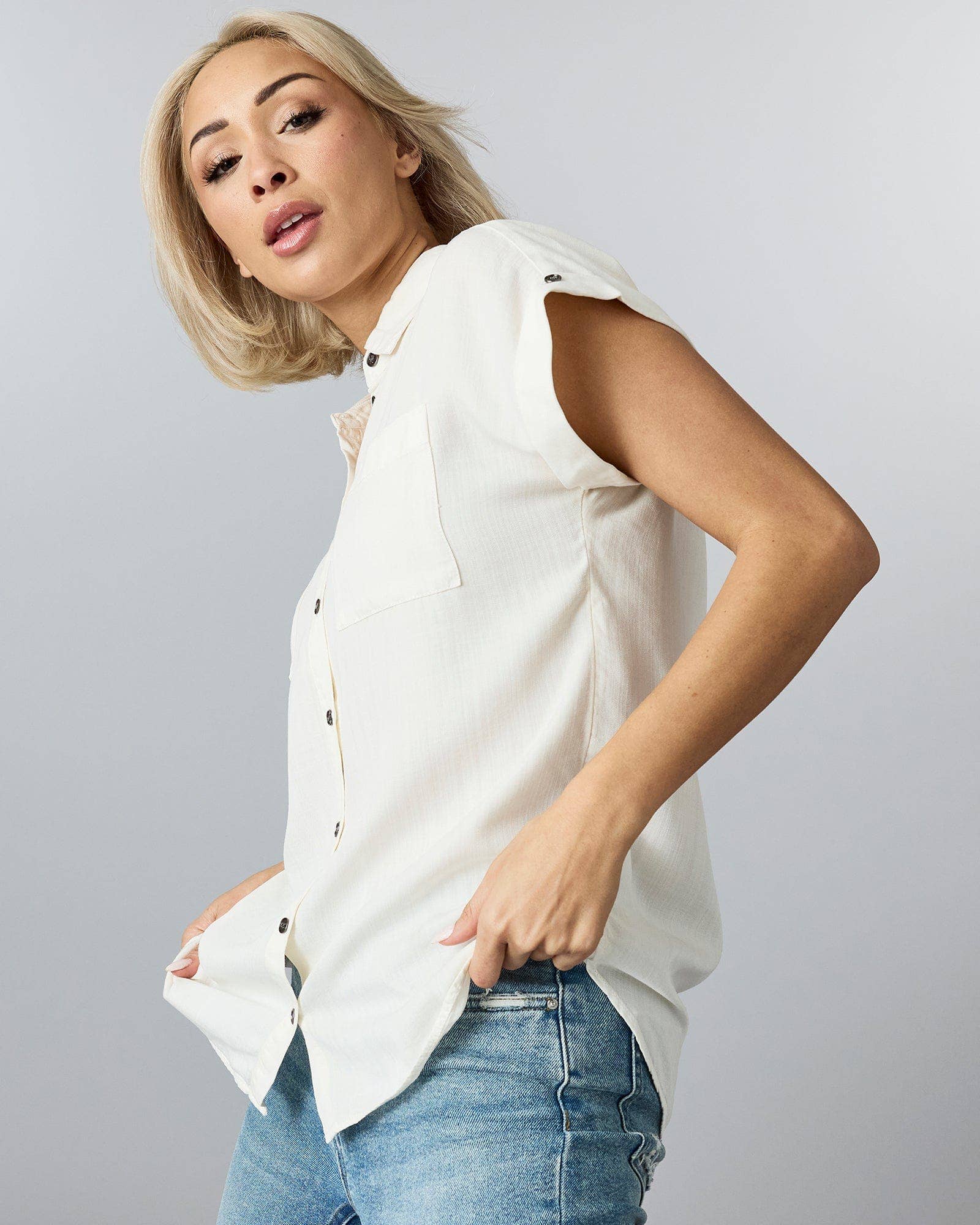 Aspen Button-Up Blouse Spring-Summer Downeast