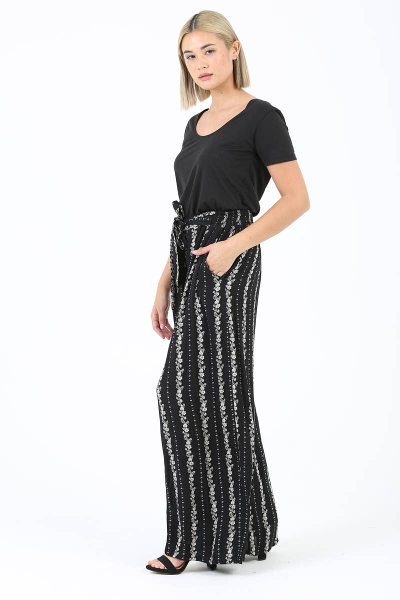 TIE WAIST WIDE LEG PANTS Spring-Summer Nostalgia