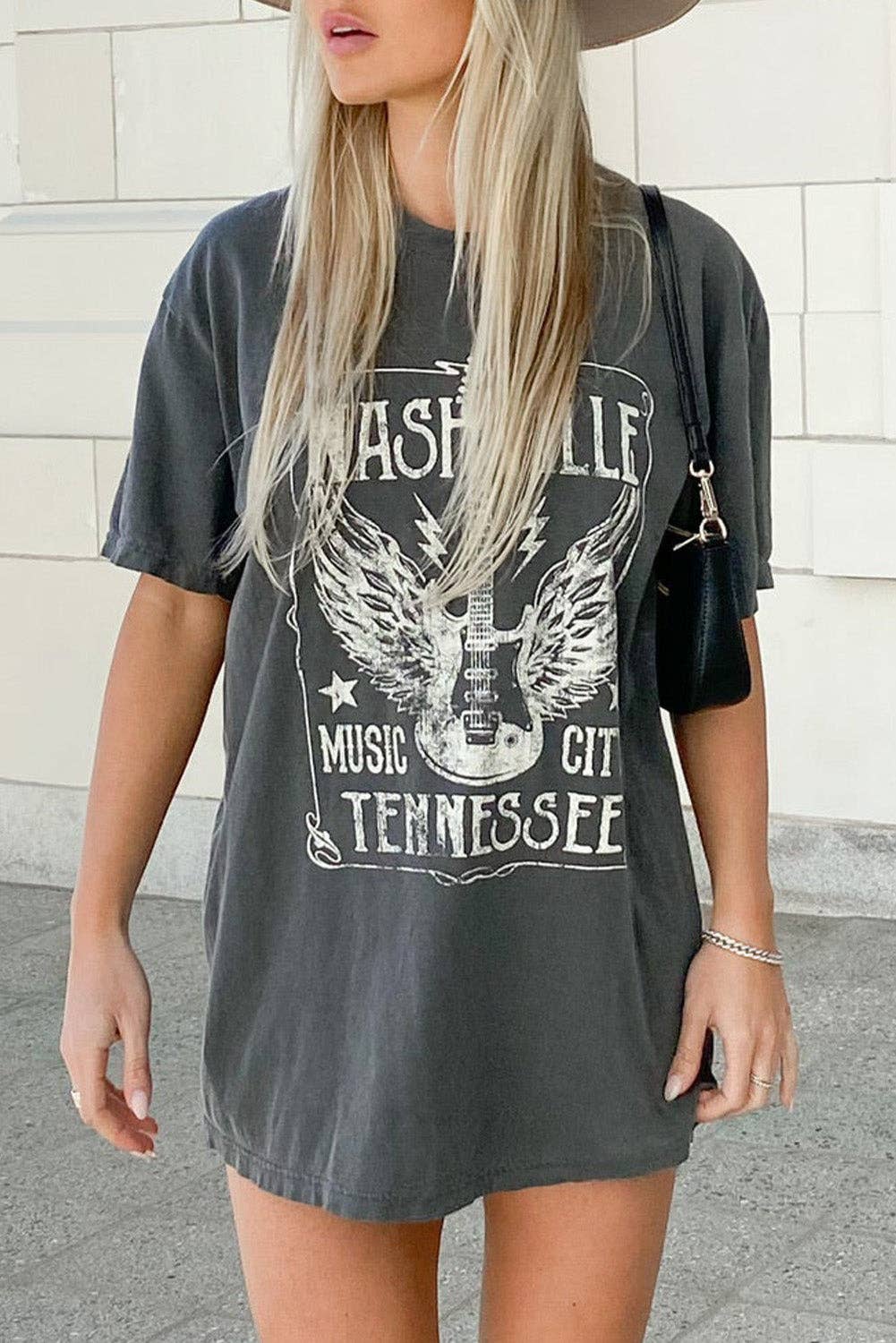 Nashville Tennesee Graphic Oversized T Shirt Spring-Summer Zeal Onyx, L.L.C.