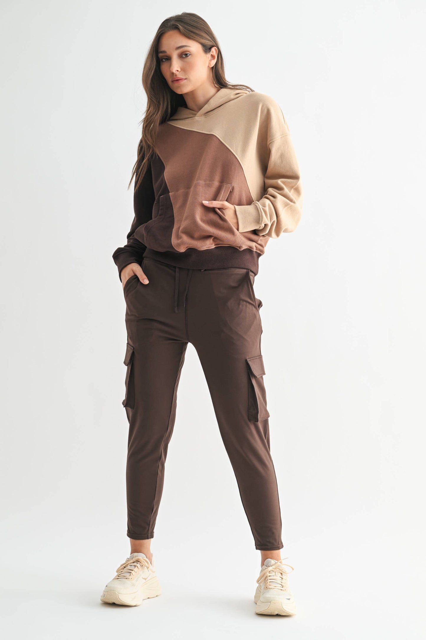 Mono B - Cozy Color Fade Stripe Hoodie Mono B