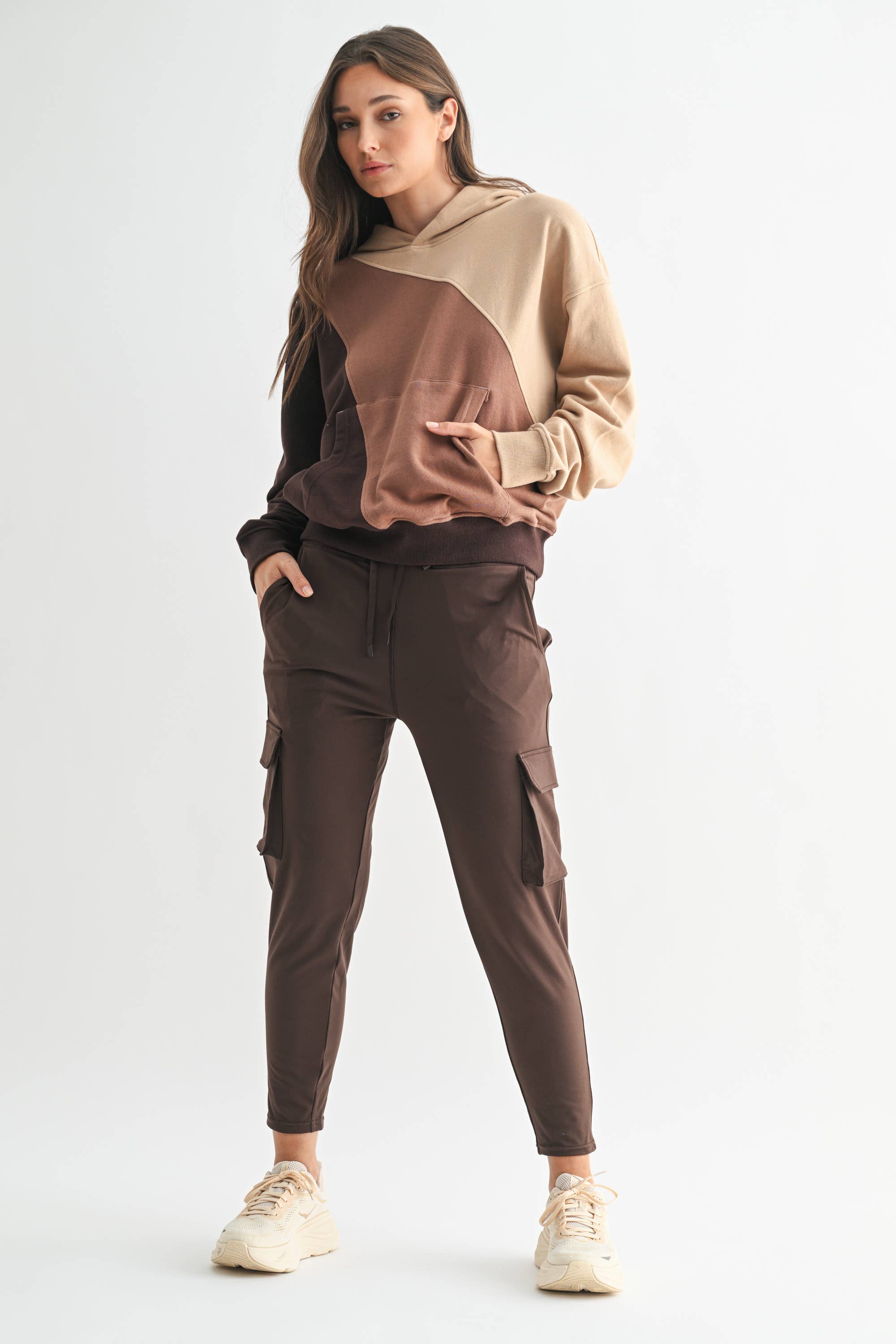 Mono B - Cozy Color Fade Stripe Hoodie Mono B