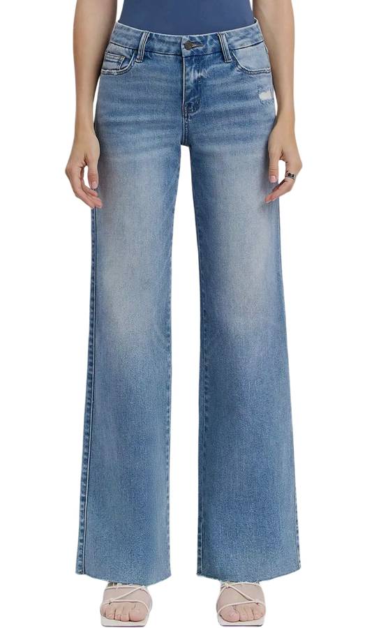 Mid Rise Wide Leg Jean Vervet