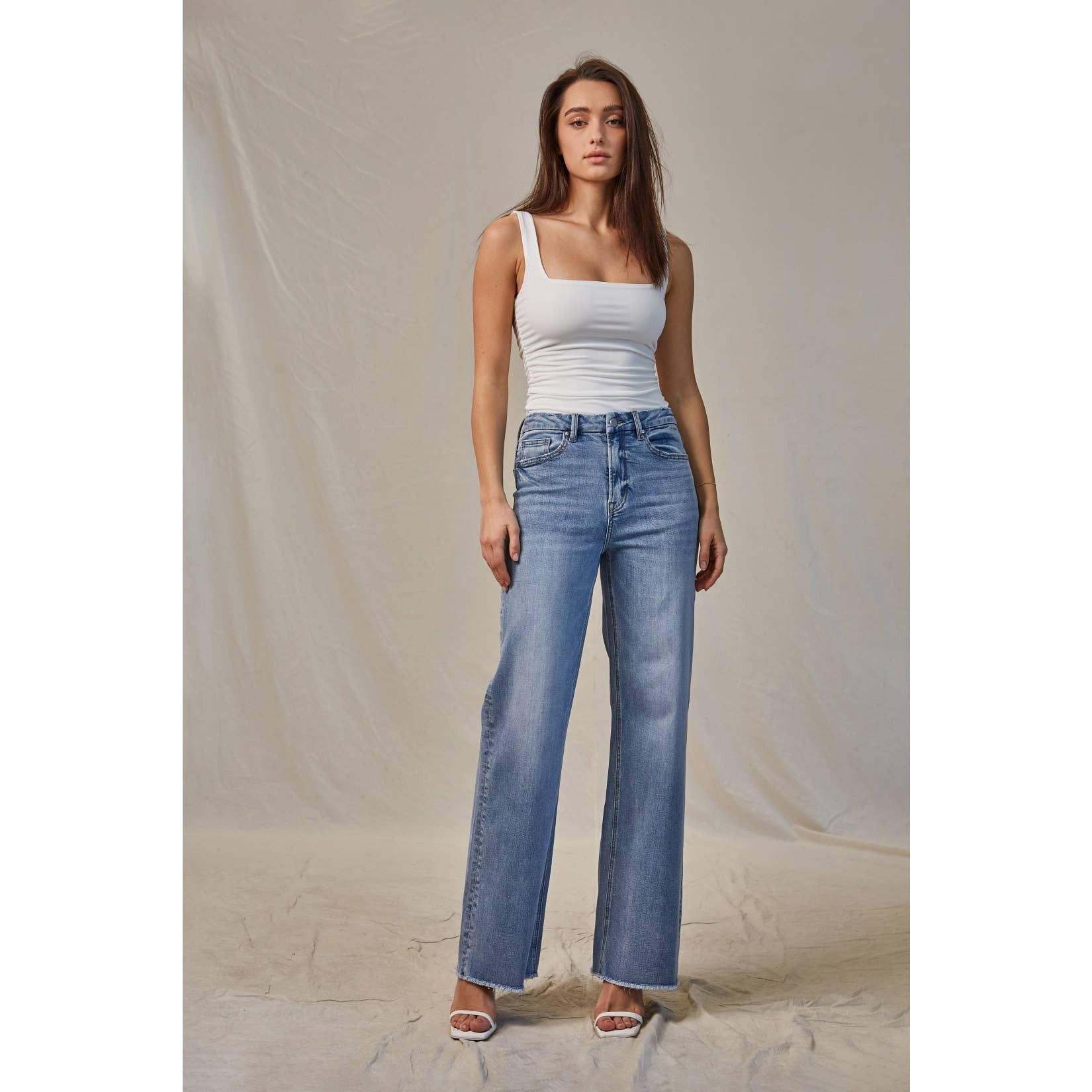 CIEL BLEU SUPER HIGH WIDE LEG - SUPER SOFT Fall-Winter Mica Denim