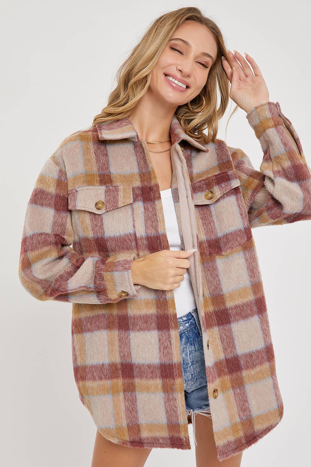 OUTERWEAR CLASSIC PLAID SHACKET/JACKET