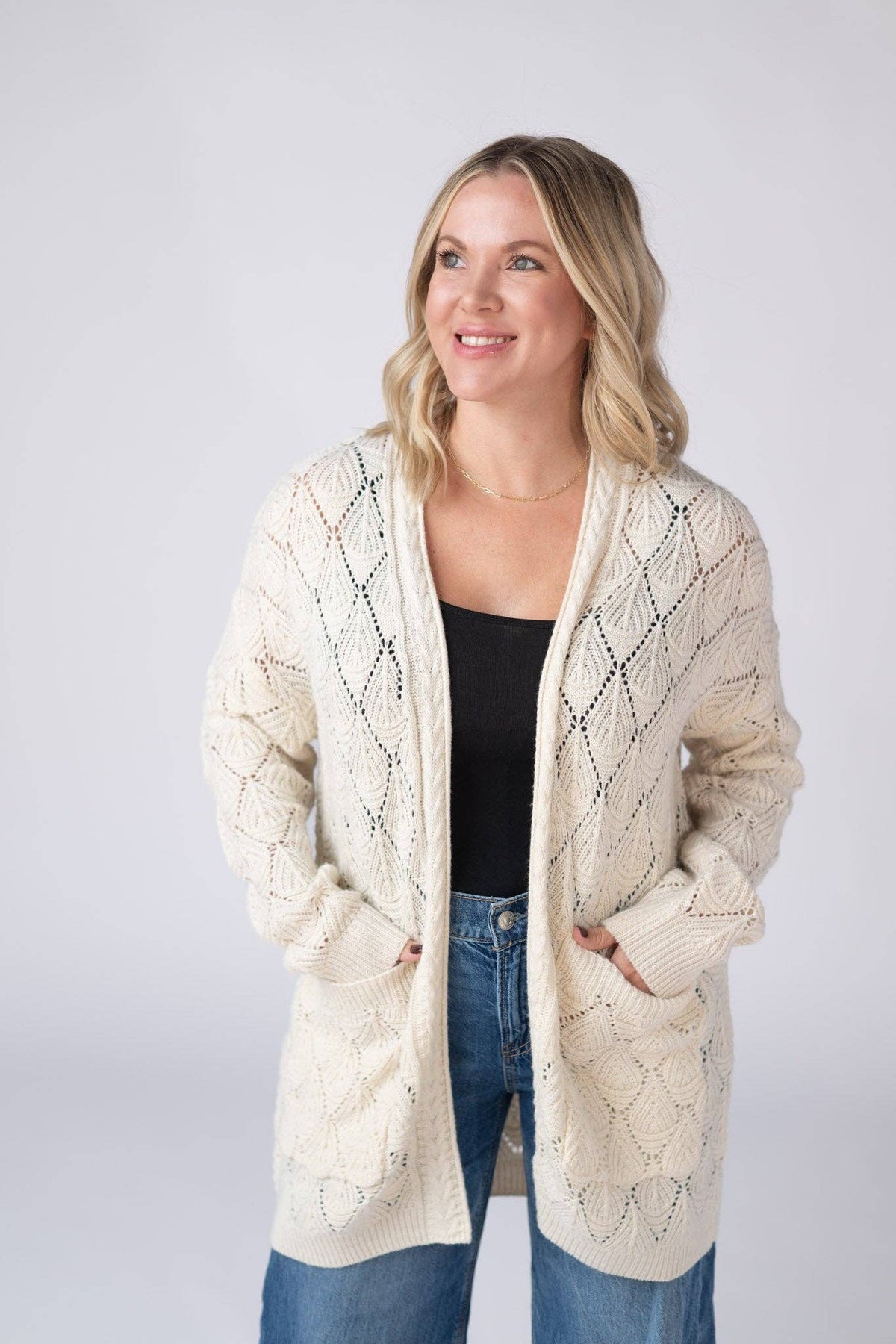Kelly Knitted Cardigan- Ivory