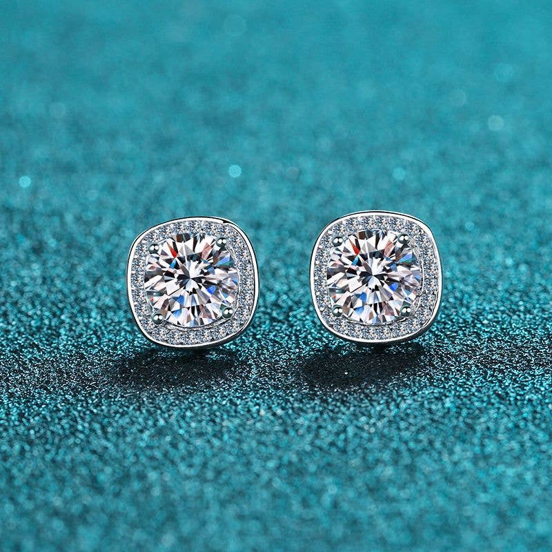 Four-Prong Moissanite Stud Earrings Core Perimade & Co. LLC