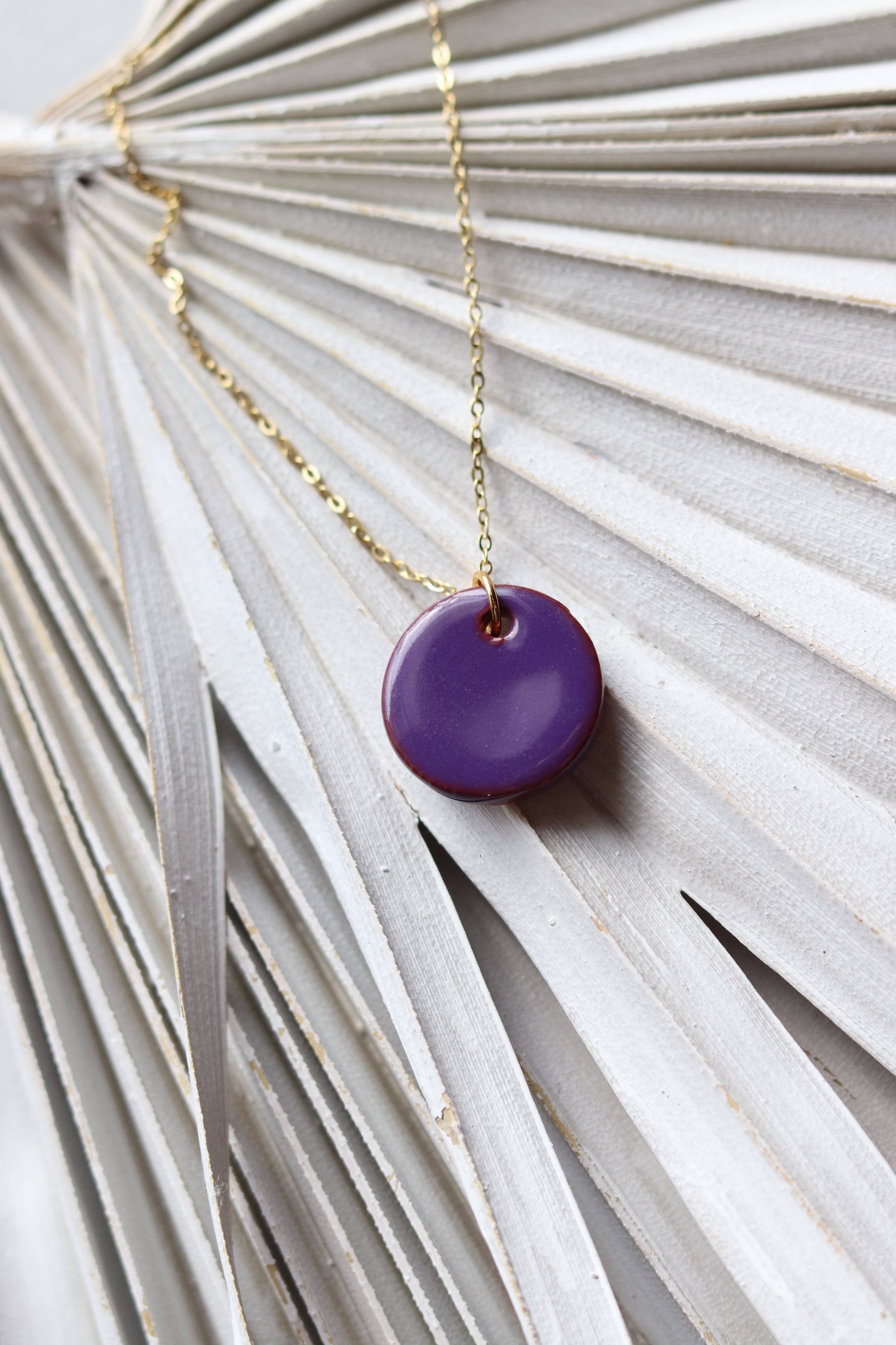 Hope Necklace - Purple Ceramic Necklace Core Cedar and Cypress Designs