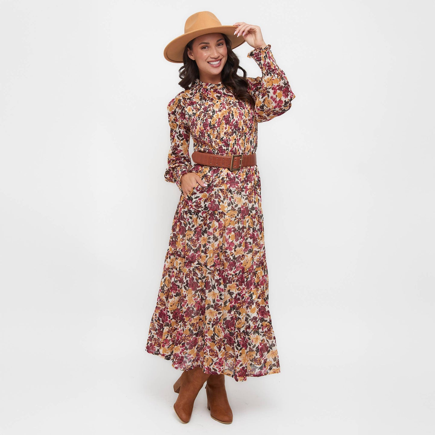 Elsie & Zoey - Hazel Georgette Tiered Maxi Skirt