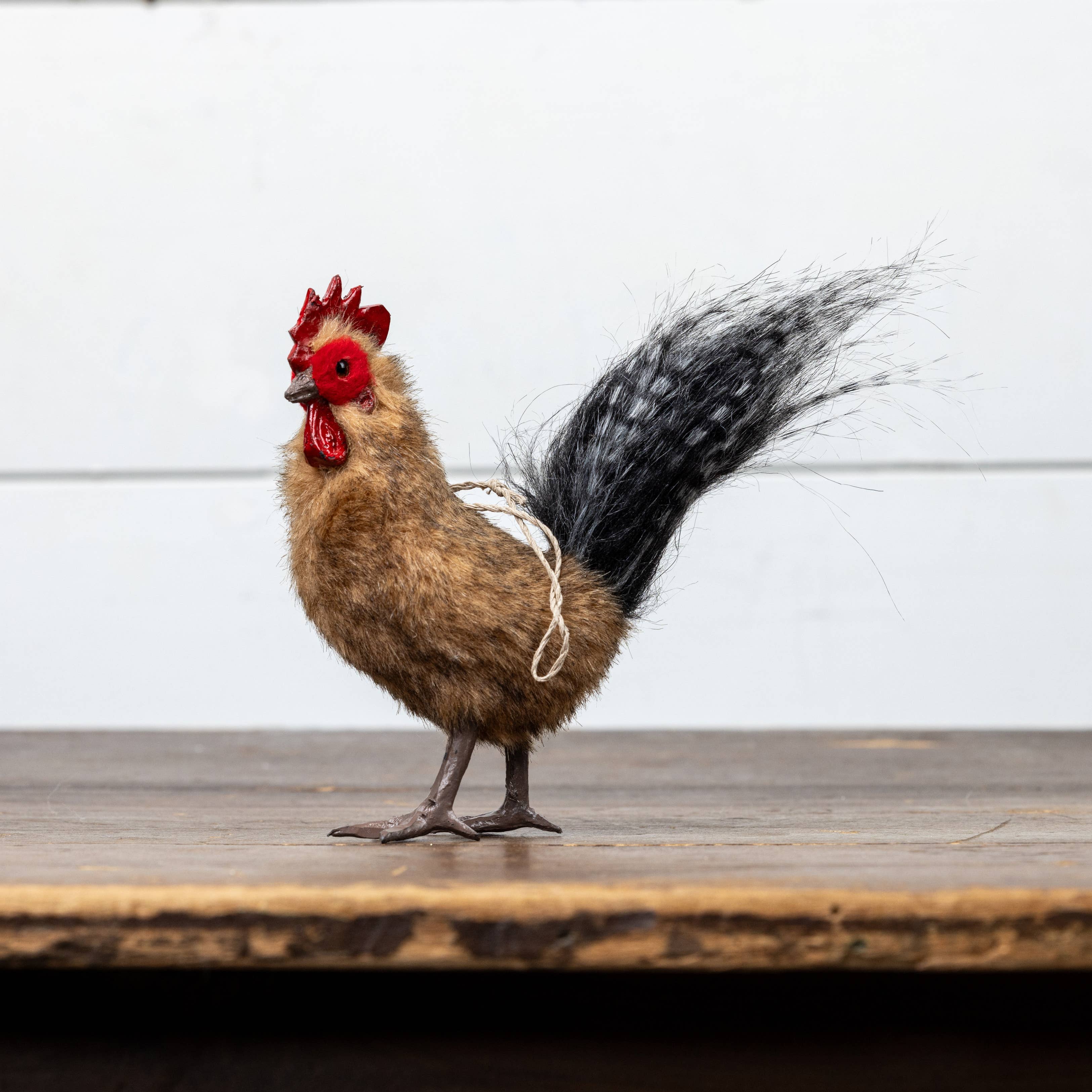 FUR ROOSTER ORNAMENT