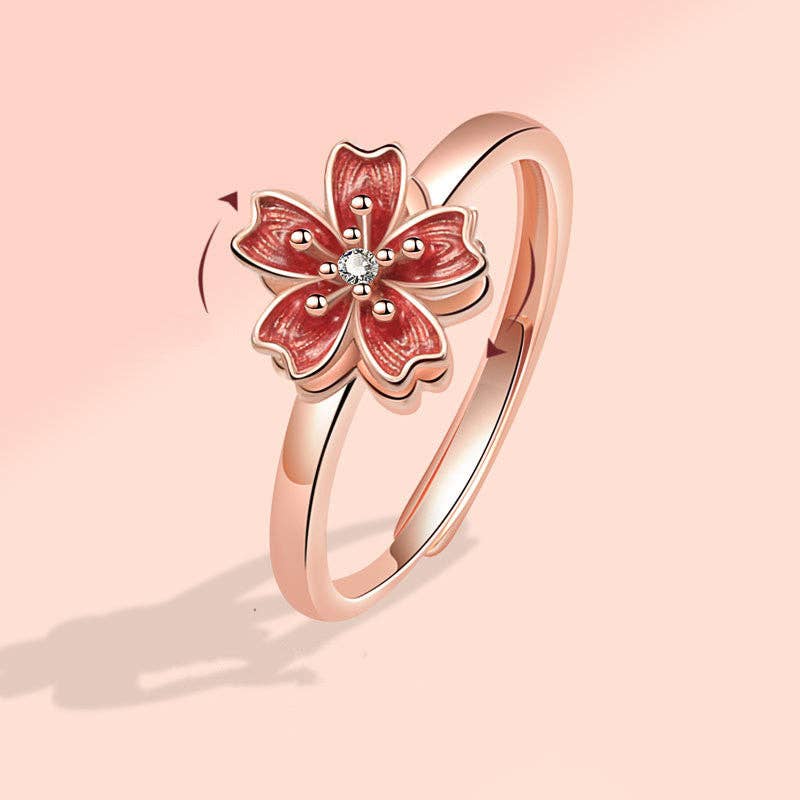 Peach Blossom Fidget Spinner Ring Core Perimade & Co. LLC