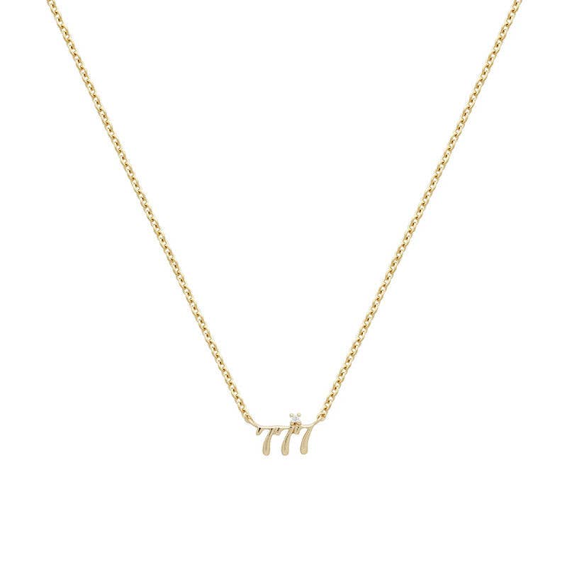 Dainty Gold Angel Number Necklace in 925 Sterling Silver Core Perimade & Co. LLC