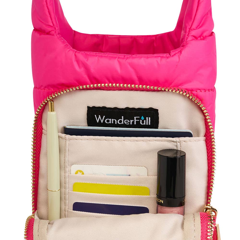 WanderFull - Original HydroBag - Bright Pink HydroBag® with Navy and Pink Strap