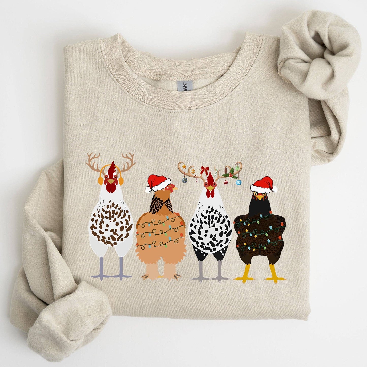 Chickens In A Row, Farm Life, Sweatshirt Fall-Winter Refinery Number One LLC