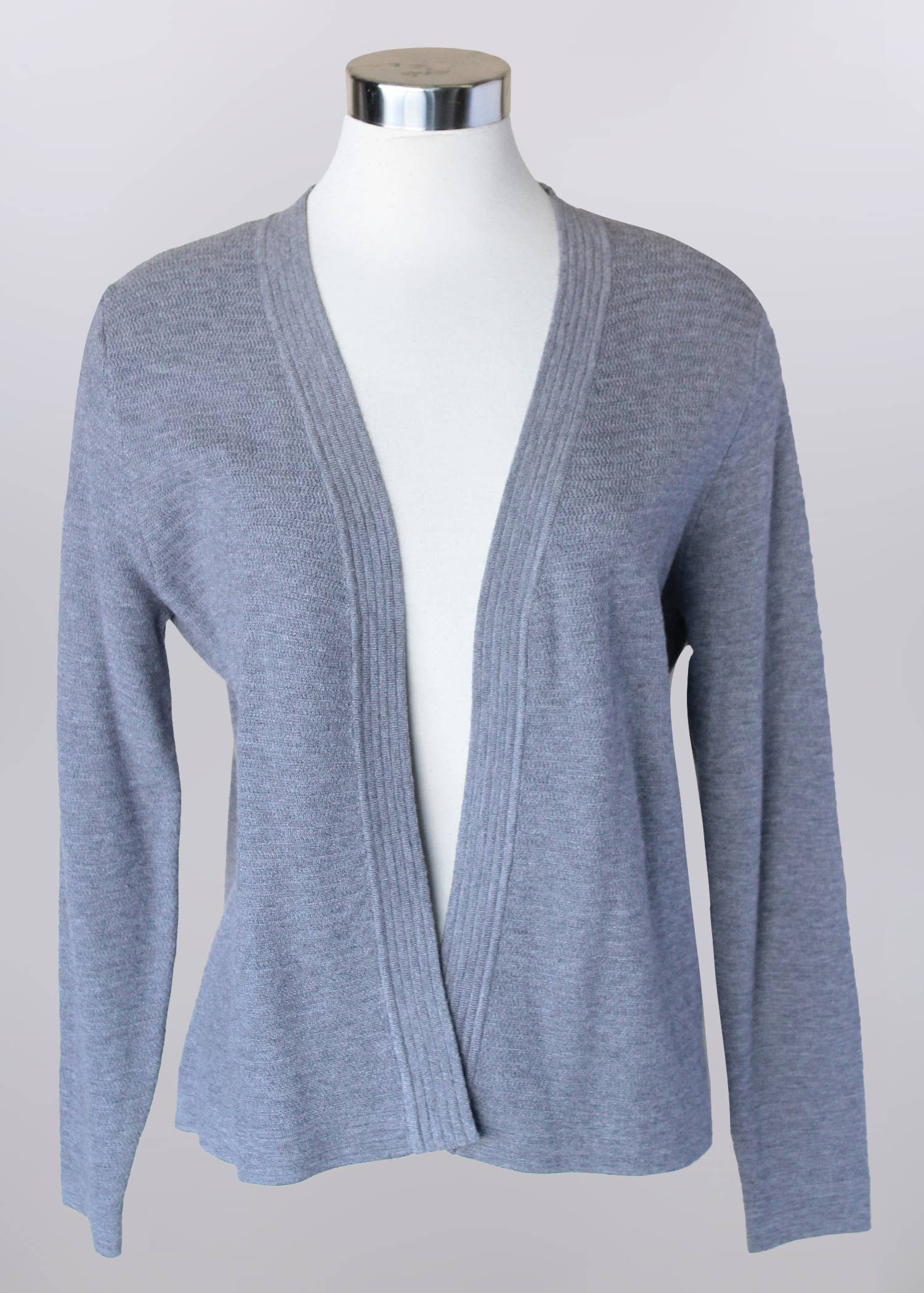 Grey Cardigan | Classic Open Front Lightweight Cardigan Sweater