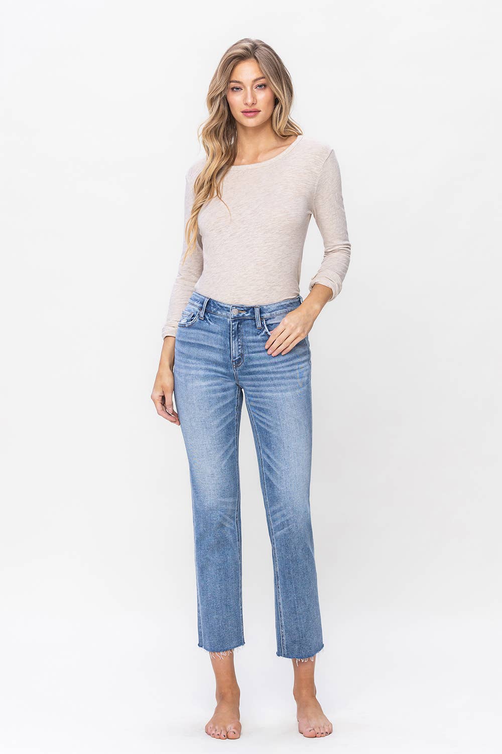 MID RISE SLIM STRAIGHT JEANS ALTRUISTICALLY Spring-Summer FLYING MONKEY