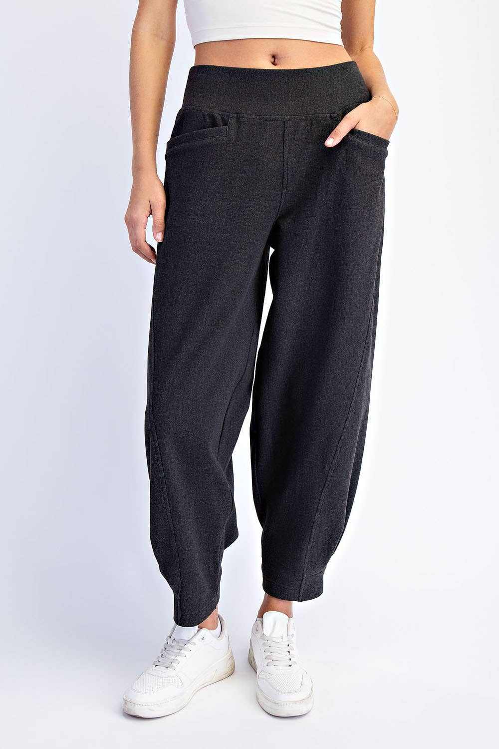 RIB BRUSH COCOON PANT