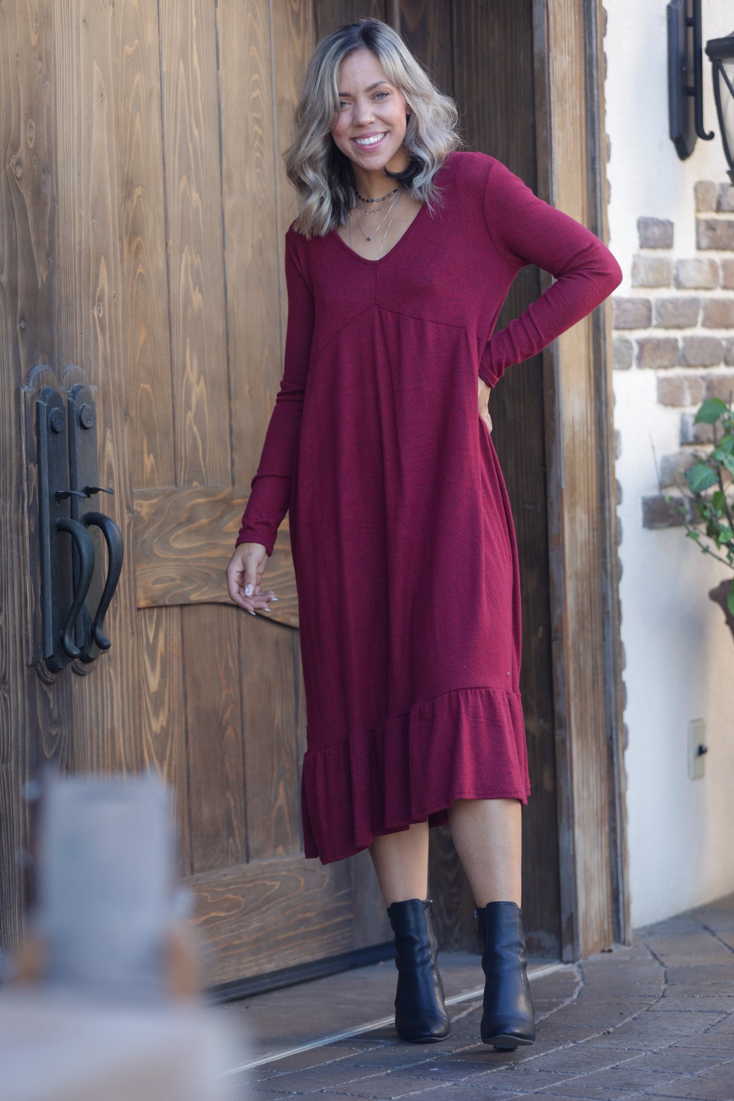 Wine & Dine Sweater Midi Dress Giftmas Boutique Simplified