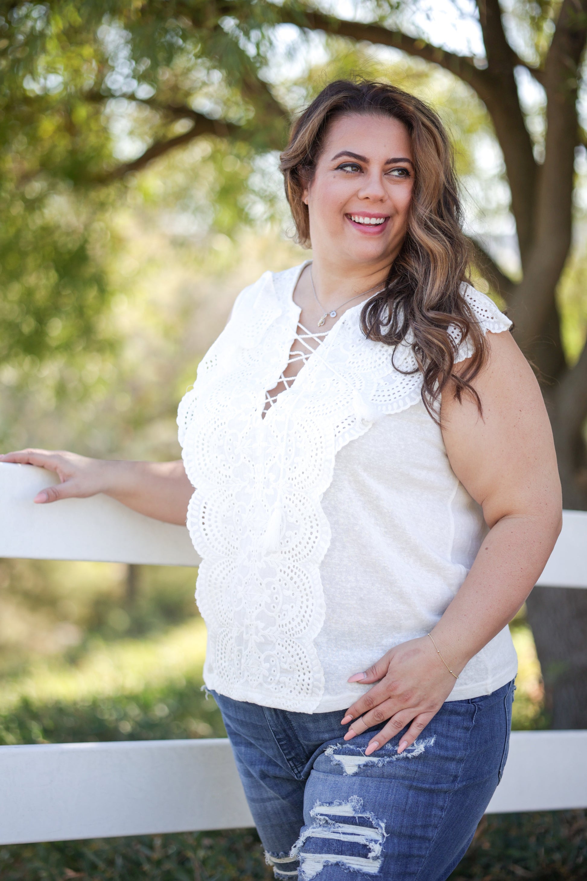 Addicted To You Eyelet Lace Top Giftmas Boutique Simplified