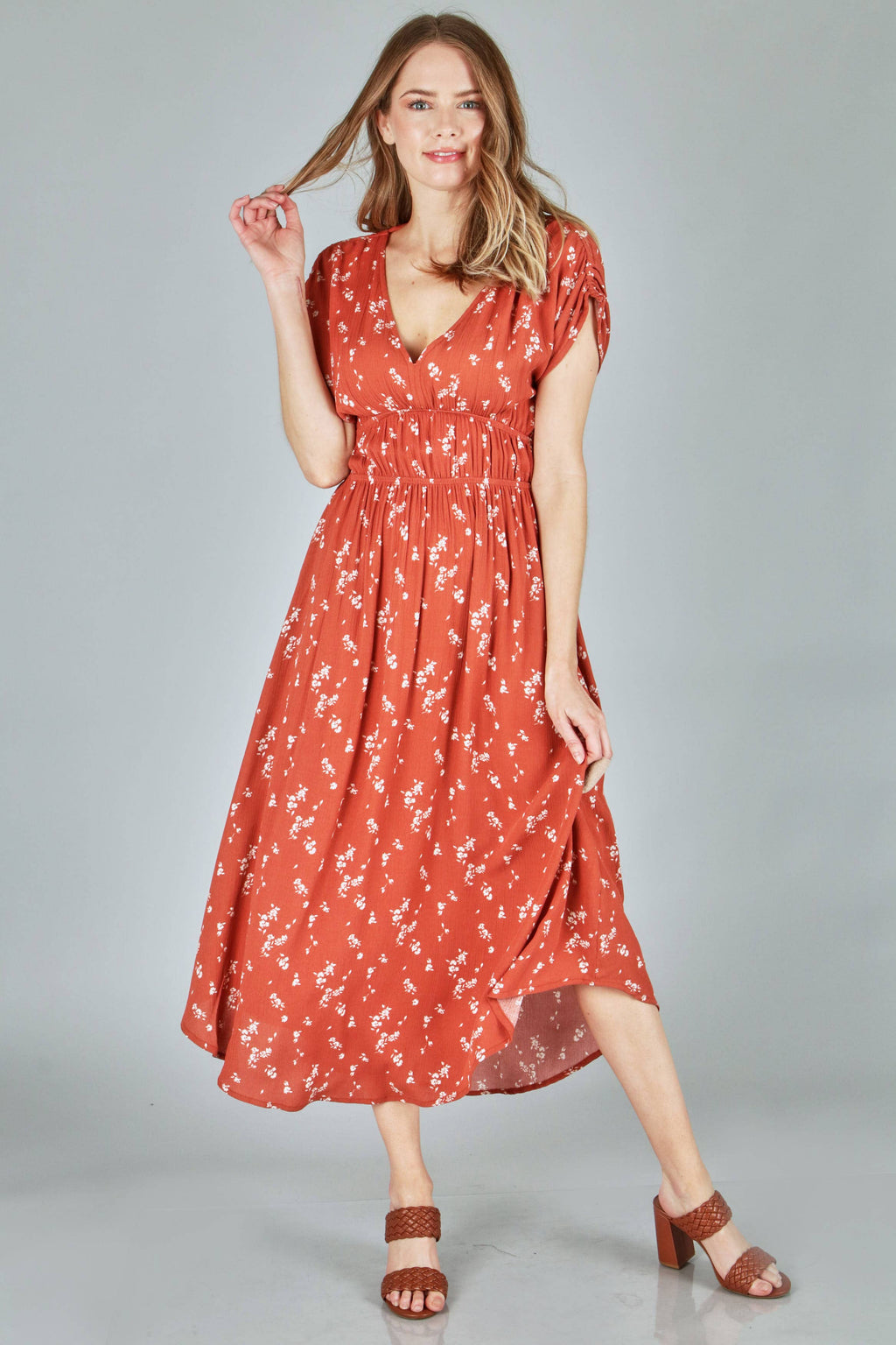 crepon maxi dress (P18167)