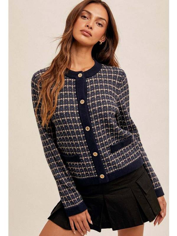 Juno Tweed Sweater Cardigan