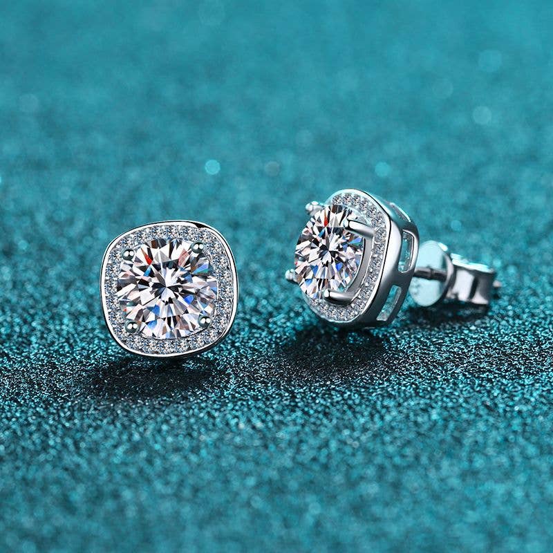 Four-Prong Moissanite Stud Earrings Core Perimade & Co. LLC