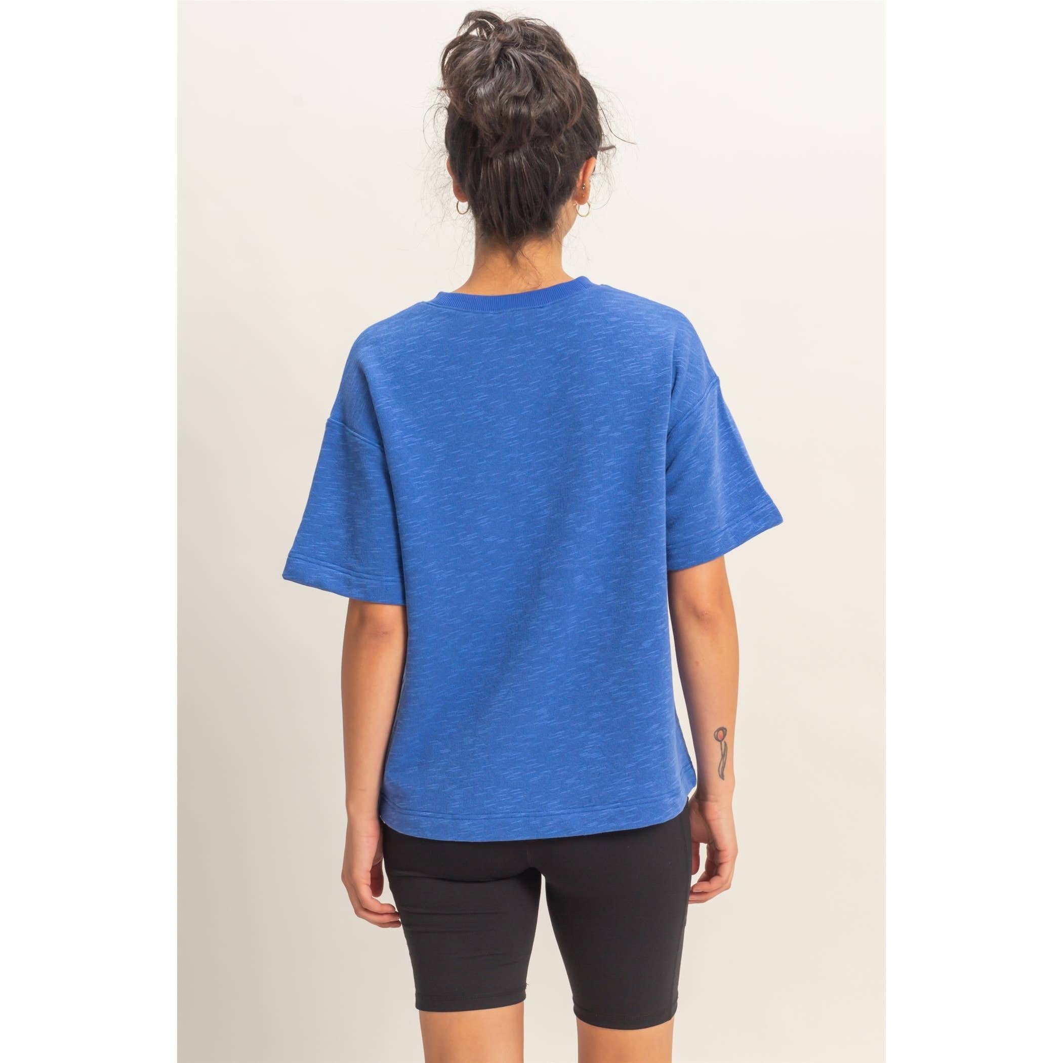 Crew Neck Short Sleeve Top