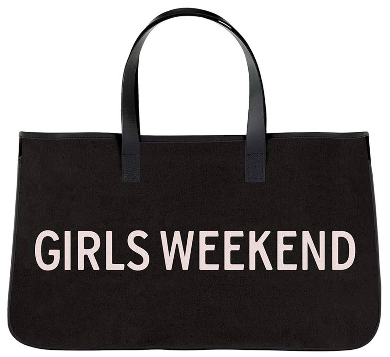 Black Canvas Tote - Girls Weekend Core Bella Sleep + Spa