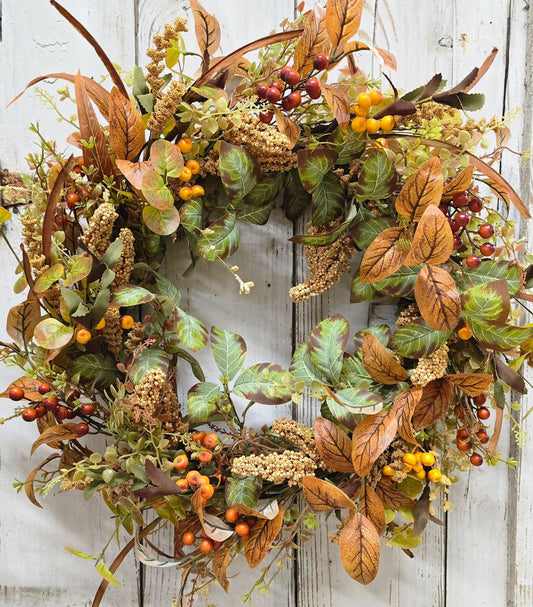 Wholesale Home Decor - Fall Berry Wreath Wholesale Home Decor
